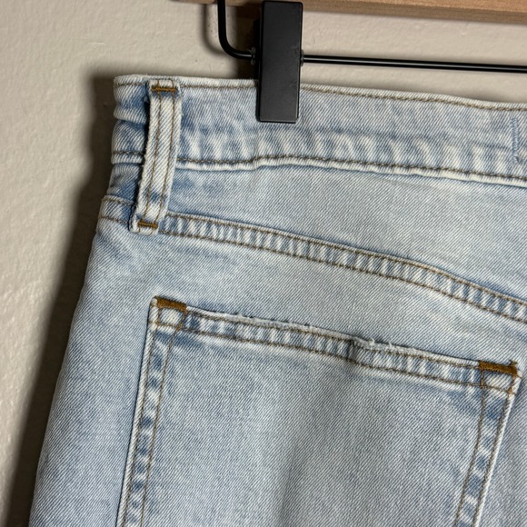 Abercrombie Fitch Womens Jeans 31 12R Light Blue Skinny High Rise Front Slit 80s - Picture 10 of 11